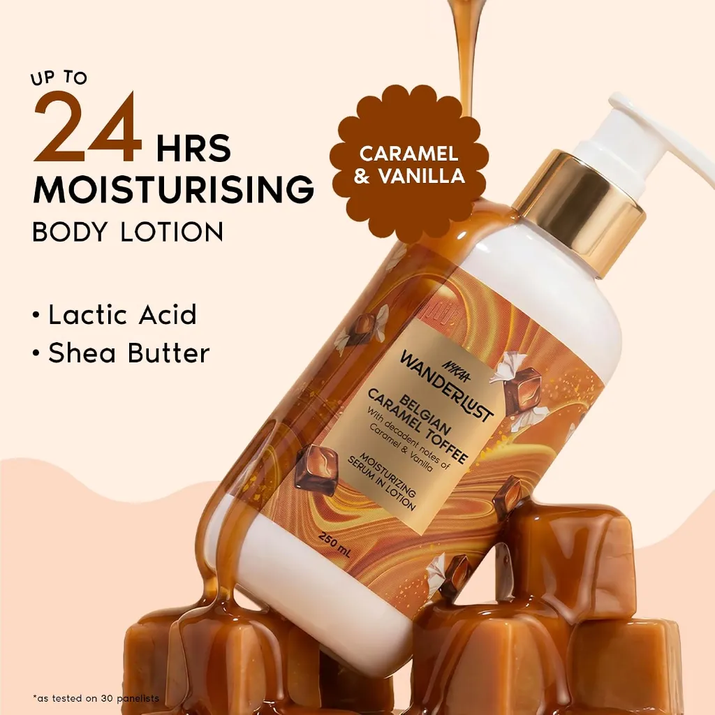 Nykaa Wanderlust Belgian Caramel Toffee Body Lotion2.webp