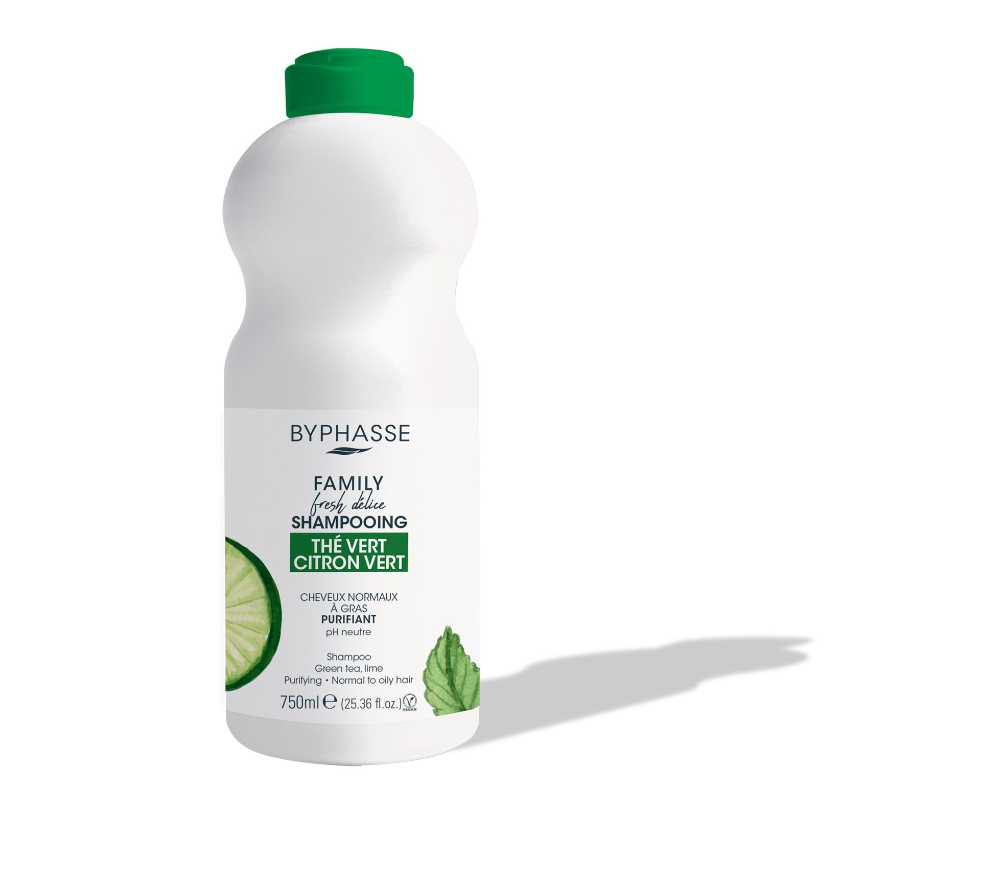 Byphasse Family Fresh Delice Shampoo Green Tea & Lime Normal To Oily Hair 750ml